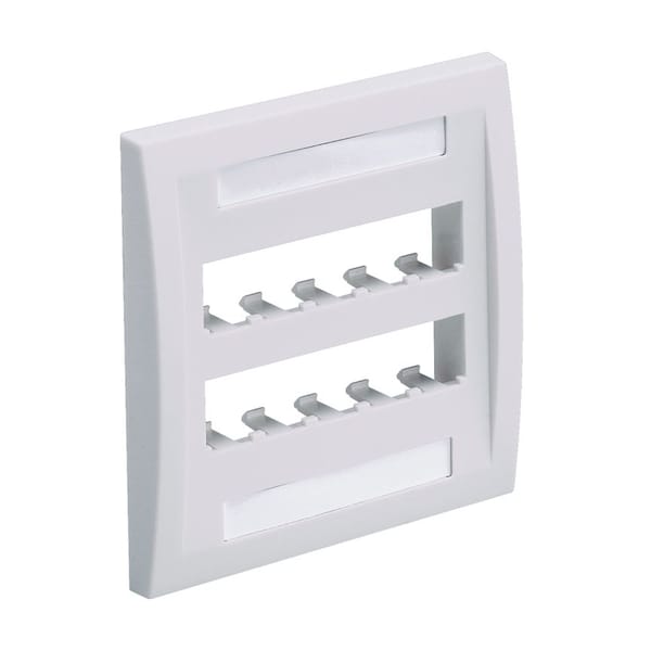 Panduit 10-PORT FLUSH MOUNT UNLOADED, DOUBLE GANG MINI-MOD, OFF WHITE ROHS CFPE10IW-2GY - main